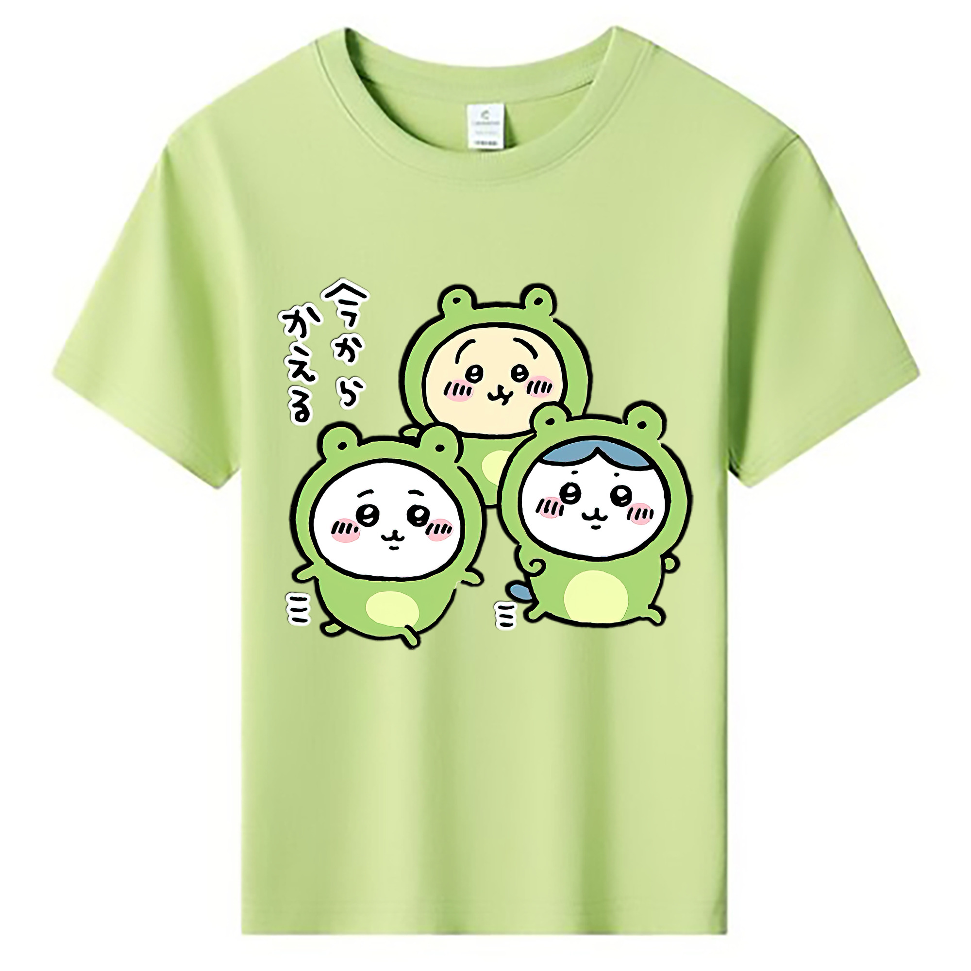 （画像用） ちいかわ ハチワレ Chii-kawa hachiware 綿100％キッズTシャツ（フロントプリント）